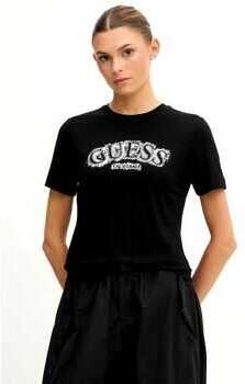 GUESS Activewear T-shirt van mix van viscose en elastaan met logo - Foto 3