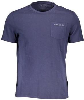 Guess Biologisch Katoenen T-Shirt met Korte Mouwen en Zakje Wit Heren - Foto 2