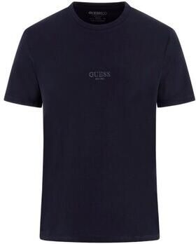 Guess Heren Katoenen Tee Herfst Winter Collectie Blue Heren - Foto 2