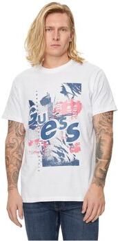 Guess Geprint T-shirt van katoen White Heren