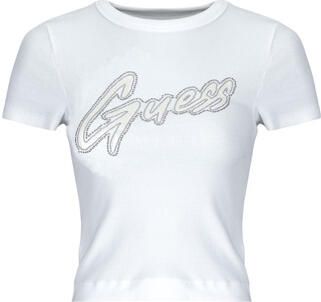 Guess T-shirt Korte Mouw SS CN RIB LOGO TEE