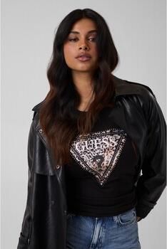 Guess slim fit T-shirt van elastische katoenmix model 'SAVANNA' - Foto 4