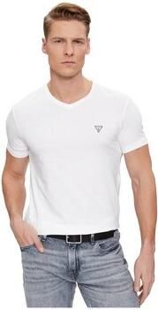 Guess T-shirt met V-hals in een set van 2 stuks model 'CALEB HERO'