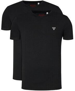 Guess T-shirt met V-hals in een set van 2 stuks model 'CALEB HERO'