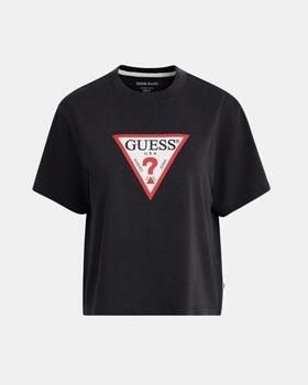 Guess Biologisch Katoenen Boxy T-shirt Black Dames - Foto 7