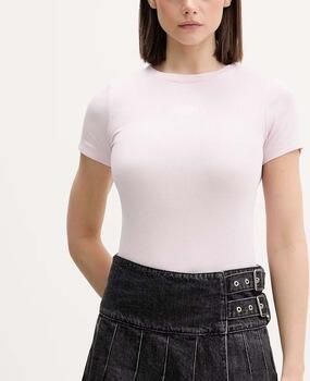 GUESS Jeans T-shirt in riblook met logo - Foto 3