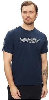 Guess Arlo Katoenen T-shirt Regular Fit Jersey Blue Heren