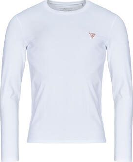 Guess Basis Stretch Longsleeve T-Shirt White Heren
