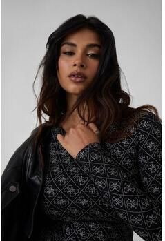 Guess T-Shirt Lange Mouw Ls Boat Nk Teodora 4G Allover