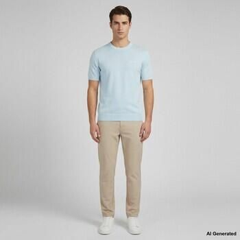 Guess T-shirt Lewis Cn Ss Cotton Silk Swtr