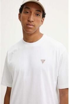 Guess Oversized Jersey T-shirt van Biologisch Katoen White Heren - Foto 3