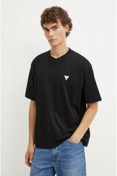 Guess Oversized Jersey T-shirt van Biologisch Katoen Black Heren - Foto 6