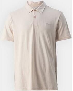 Guess Lichtgewicht 100% katoenen polo Rozen Beige Heren