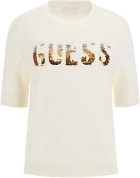 Guess T-shirt Korte Mouw Ss Cn Layla Boxy Logo Swtr