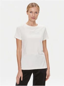 Guess Strass Briana Logo T-shirt White Dames - Foto 2