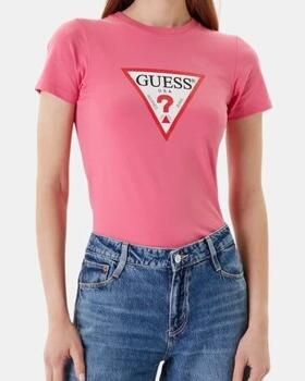 Guess Wit Katoenen T-Shirt met Print Logo White Dames - Foto 4