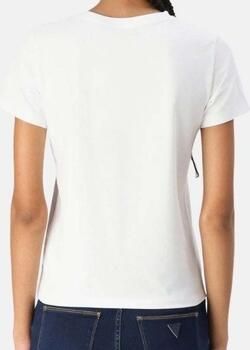 Guess Wit Katoenen T-Shirt met Print Logo White Dames - Foto 5