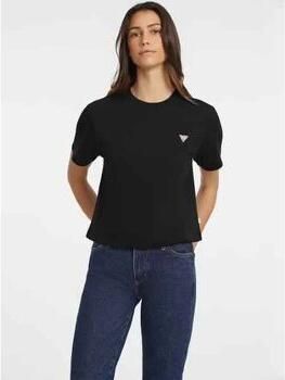 Guess T-shirt W4YI05 K8HM0 BOXY MINI TRIANG TEE-JBLK