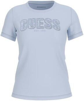 Guess T-shirt Korte Mouw T-shirt col rond en dentelle femme - Foto 4