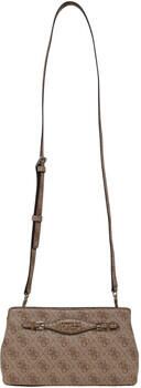 GUESS crossbody tas Katya met logoprint lichtbruin - Foto 3