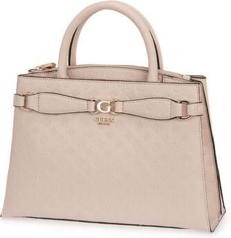 Guess Taupe Convertible Crossbody Tas Deesa Logo Beige Dames