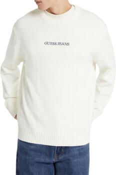 Guess Logo Front Sweater Regular Fit Cotton White Heren - Foto 14