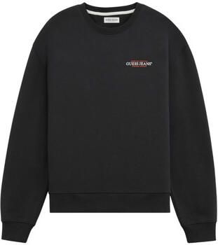 Guess Zwarte Crewneck Sweater Logo Print Black Heren