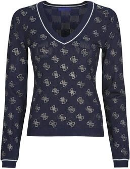 Guess Chique V-hals Gebreide Trui in Blauw Blue Dames - Foto 11