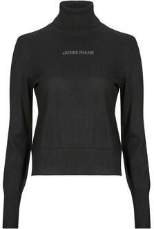 Guess Zwarte trui met lange mouwen en borduurwerk Black Dames