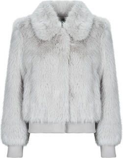 Guess Grijze damesjas met zakken en drukknopen Gray Dames