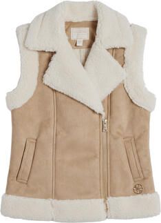 Guess Windjack SUEDE VEST INNER SHERPA