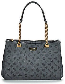 Guess Polyethyleen Schoudertas met Contrastdetails Black Dames