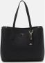 Guess Zwarte PU Leren Shopper Tas met Metalen Logo Black Dames - Thumbnail 2