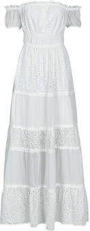 Guess Witte Effen Polyester Jurk White Dames