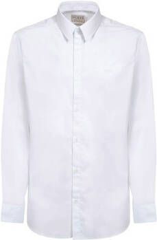 Guess Wit Overhemd met Lange Mouwen Slim Fit White Heren