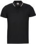 Guess Gestreepte Logo Katoenen Polo Jeans Black Heren - Thumbnail 1