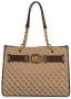 Guess Aviana Tote Shopper Tas in Beige Bruin Brown Dames - Thumbnail 1