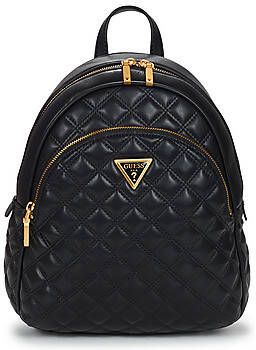 Guess Gewatteerde Zwarte Eco Leren Giully Rugzak Black Dames