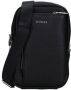Guess Heren Riviera Saffiano Vertical Zip Zwarte Schoudertas Black Heren - Thumbnail 1