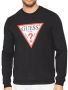 Guess Iconische Biologisch Katoenen Sweater Zwart Black Heren - Thumbnail 1