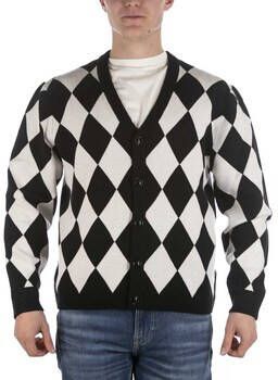 Guess Sweater Cardigan Go Avery Diamond Bianco Nero