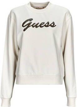 Guess Signature Strass Sweatshirt Wit White Dames