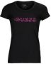 Guess Kortemouw T-shirt met Logo Print Black Dames - Thumbnail 2