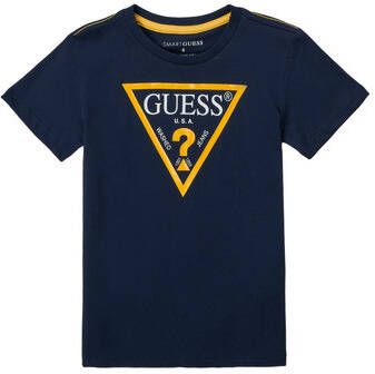Guess T-shirts and Polos Blue Blauw Heren