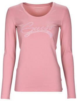 Guess Stijlvolle Rhinestone Logo Sweater Pink Dames