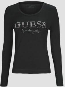 Guess Logo Micro Studs Longsleeve T-shirt Zwart
