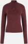 Guess Aansluitend T-shirt met lange mouwen en col Violet Bruin Dames - Thumbnail 1