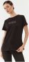 Guess Zwarte Katoenen T-shirt met Korte Mouwen en Strass Details Black Dames - Thumbnail 1