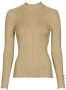 Guess Taupe Trui Ls Bettie Cable Mock Nk Swtr - Thumbnail 2
