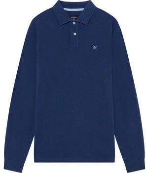 Hackett T-shirt LS Polo Aquablauw
